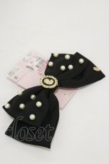 画像1: m petit by misako / AM NIPLバレッタ  ブラック H-26-03-11-1018-LO-AC-NS-ZH (1)