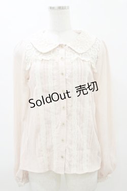 画像1: LIZ LISA / オーガンジー切替ブラウス Free ピンク H-26-03-11-1034-LO-BL-NS-ZH