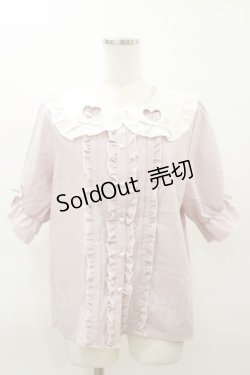 画像1: DearMyLove / 選べるくり抜きモチーフブラウス 3L ピンク H-26-03-11-1035-EL-BL-NS-ZH