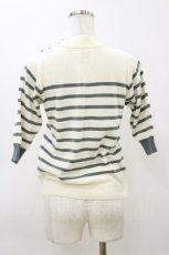 画像2: Fi.n.t / パネルボーダー5分袖ニットプルオーバー Free OFF×GR H-26-03-11-1039-CA-TO-NS-ZH (2)