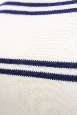 画像3: Fi.n.t / フレンチボーダー5分袖ニットプルオーバー Free OFF×NAVY H-26-03-11-1040-CA-TO-NS-ZH