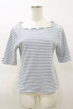 画像1: F&A / スカラップスクエアネックトップス Free OFF×BL H-26-03-11-1042-LO-TO-NS-ZH