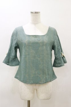 画像1: an another angelus / テーブルクロス風レースプルオーバーブラウス Free GREEN H-26-03-11-1044-CA-BL-NS-ZH