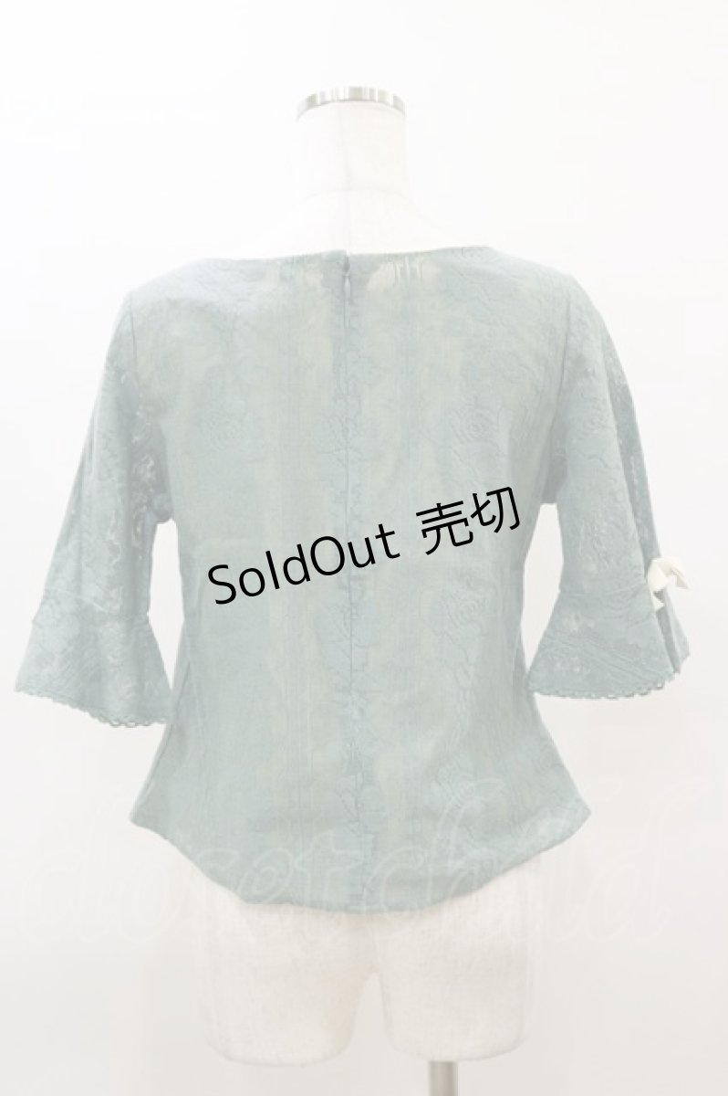 画像2: an another angelus / テーブルクロス風レースプルオーバーブラウス Free GREEN H-26-03-11-1044-CA-BL-NS-ZH (2)