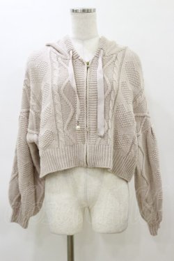 画像1: evelyn / リボンニットパーカー Free ピンク H-26-03-11-1049-LO-TO-NS-ZH