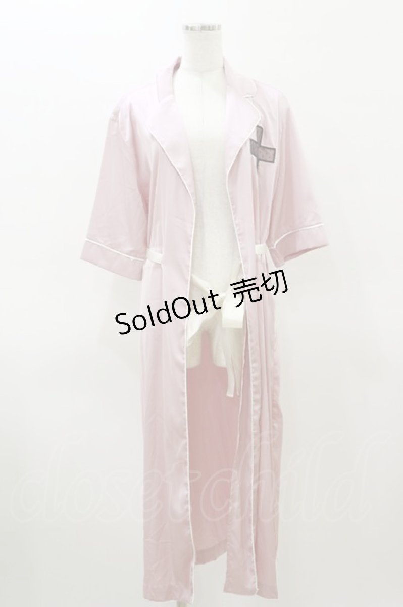 画像1: Ank Rouge / クロスサテンガウン M ピンク H-26-03-11-1050-CA-OP-NS-ZH (1)