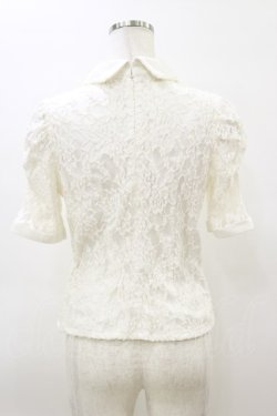 画像2: evelyn / パール襟レーストップス Free オフ H-26-03-11-1051-LO-TO-NS-ZH