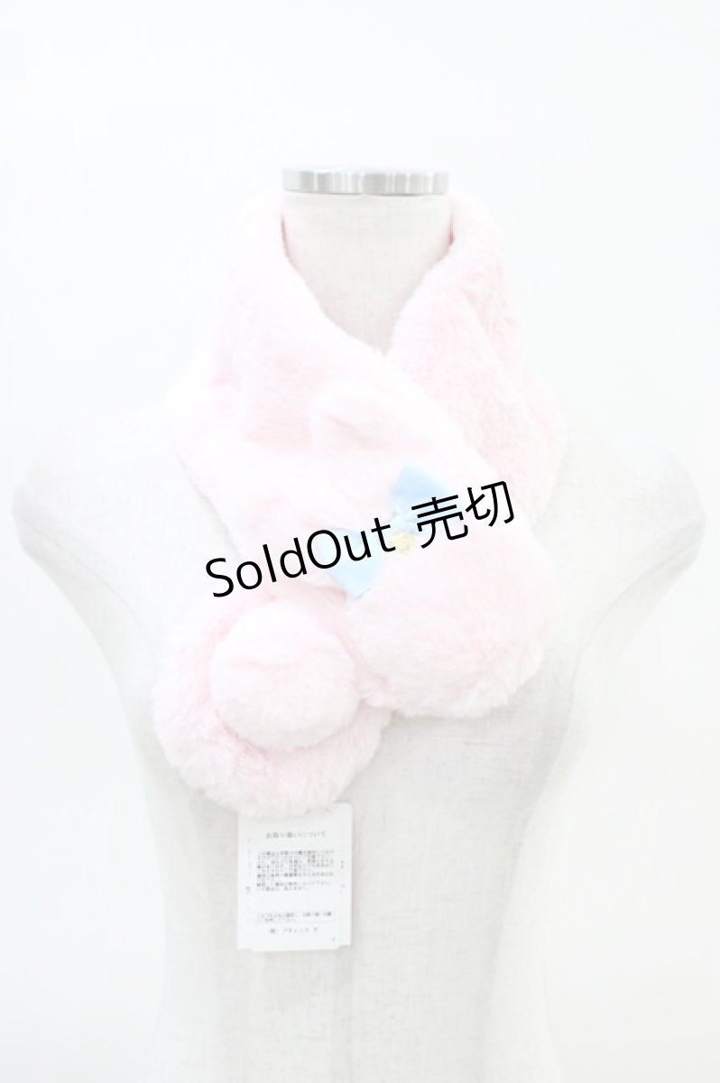 画像1: Angelic Pretty / ふわふわBunnyマフラー  ピンク H-26-03-11-007-AP-ZA-NS-ZH (1)