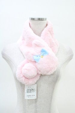 画像1: Angelic Pretty / ふわふわBunnyマフラー  ピンク H-26-03-11-007-AP-ZA-NS-ZH