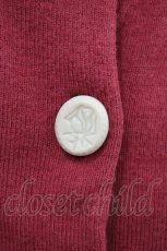 画像3: Fi.n.t / ローズ彫刻釦ディープカラーニットカーディガン Free RED H-26-03-11-050-CA-TO-NS-ZH (3)