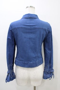 画像2: LODISPOTTO / 襟お花モチーフジャケット M ブルー H-26-03-11-053-LO-JA-NS-ZH