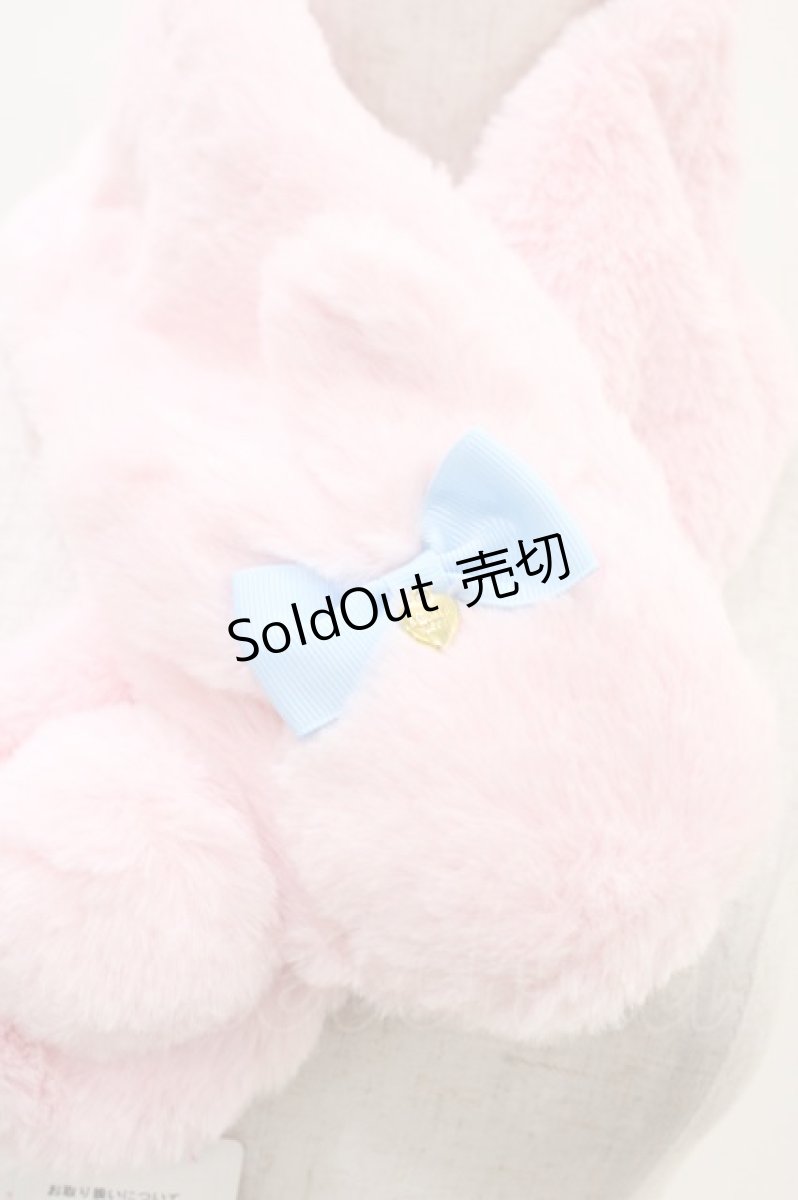 画像2: Angelic Pretty / ふわふわBunnyマフラー  ピンク H-26-03-11-007-AP-ZA-NS-ZH (2)