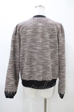 画像2: axes femme / ファンシーツイードカットカーディガン M ブラック H-26-03-11-054-AX-TO-NS-ZH (2)