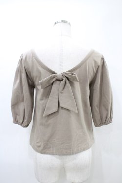 画像2: An MILLE / リボンカットソー Free ベージュ H-26-03-11-055-EL-TO-ET-ZH