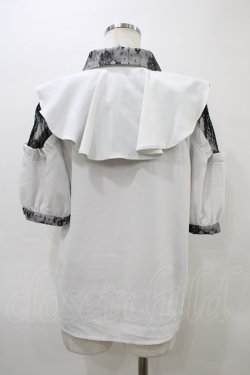 画像2: Rojita / ラッフル肩開き半袖ブラウス Free ホワイト H-26-03-11-059-LO-BL-NS-ZH