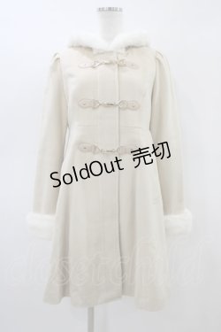 画像1: Secret Honey / ファーフードダッフルコート Free アイボリー H-26-03-11-064-CA-CO-NS-ZH