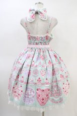 画像2: Angelic Pretty / Happy Cakesシャーリングジャンパースカート Free ミント H-26-03-11-016-AP-OP-NS-ZH (2)