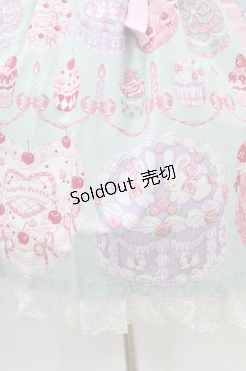 画像5: Angelic Pretty / Happy Cakesシャーリングジャンパースカート Free ミント H-26-03-11-016-AP-OP-NS-ZH (5)