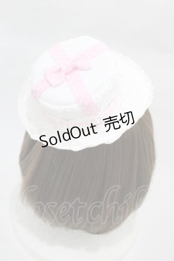 画像2: Angelic Pretty / Airy HeartプレゼントリボンミニHat  白/ピンク H-26-03-11-002-AP-AC-NS-ZH