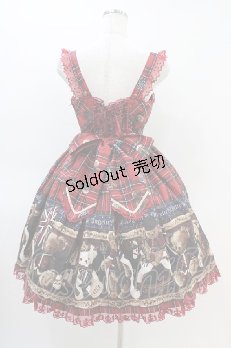 画像2: Angelic Pretty / British Bear Specialジャンパースカート Free ワイン H-26-03-11-021-AP-OP-NS-ZH (2)