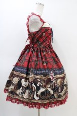 画像3: Angelic Pretty / British Bear Specialジャンパースカート Free ワイン H-26-03-11-021-AP-OP-NS-ZH (3)