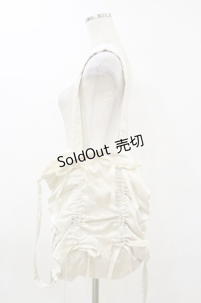 画像1: Fi.n.t / ドロストリボンナップサック  IVORY H-26-03-12-001-CA-BG-NS-ZH (1)