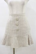 An MILLE / ツイードビジューフレアスカート Free ベージュ H-26-03-12-054-EL-SK-NS-ZH