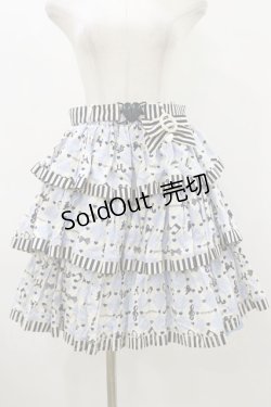 画像1: metamorphose / 乙女音符フリルスカート Free サックス H-26-03-12-057-ME-SK-NS-ZH