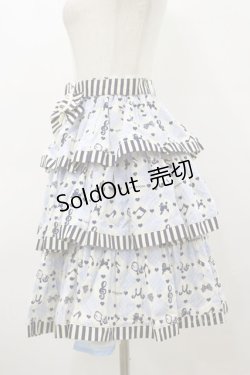 画像3: metamorphose / 乙女音符フリルスカート Free サックス H-26-03-12-057-ME-SK-NS-ZH