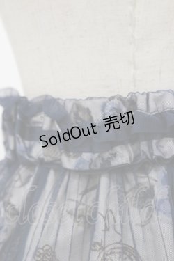 画像3: axes femme / チュール×メルヘン花柄スカート M ネイビー H-26-03-12-058-AX-SK-NS-ZH