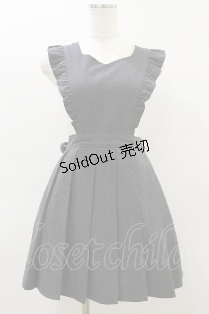 画像1: Fi.n.t / バックリボン2wayエプロンジャンパースカート Free GRAY H-26-03-12-060-CA-SK-NS-ZH (1)