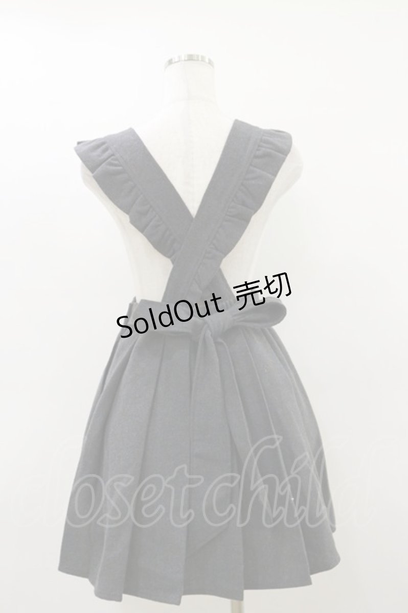 画像2: Fi.n.t / バックリボン2wayエプロンジャンパースカート Free GRAY H-26-03-12-060-CA-SK-NS-ZH (2)