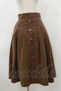 Fi.n.t / フロント釦タックフレアースカート Free BROWN H-26-03-12-061-CA-SK-NS-ZH