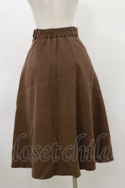 画像2: Fi.n.t / フロント釦タックフレアースカート Free BROWN H-26-03-12-061-CA-SK-NS-ZH