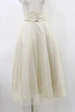 画像1: F&A / バックリボン2wayコルセットチュールスカート Free IVORY H-26-03-12-062-LO-SK-NS-ZH