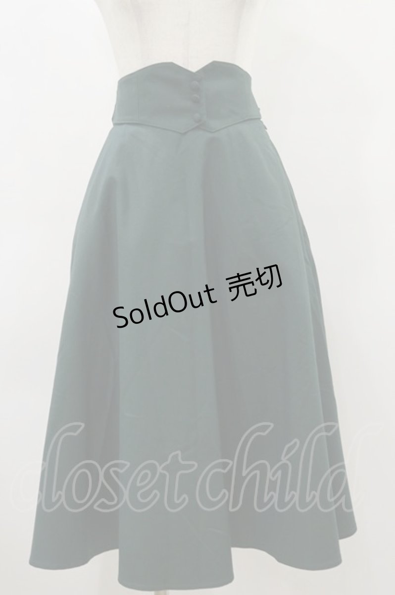 画像1: F&A / コルセットベルト2wayフレアースカート Free GREEN H-26-03-12-063-LO-SK-NS-ZH (1)