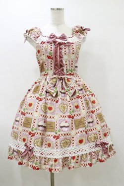 画像1: BABY,THE STARS SHINE BRIGHT / La Patisserie〜Mon peche mignon〜プリンセスジャンパースカート Free ピンク H-26-03-12-066-BA-OP-NS-ZH