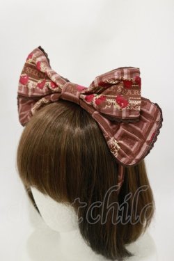 画像4: BABY,THE STARS SHINE BRIGHT / Strawberry Loves Chocolate柄エプロンフリルジャンパースカート・カチューシャセット Free ブラウン H-26-03-12-067-BA-OP-NS-ZH