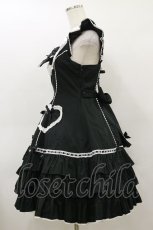 画像3: Angelic Pretty / Cute Heartジャンパースカート Free ブラック H-26-03-12-068-AP-OP-NS-ZH (3)