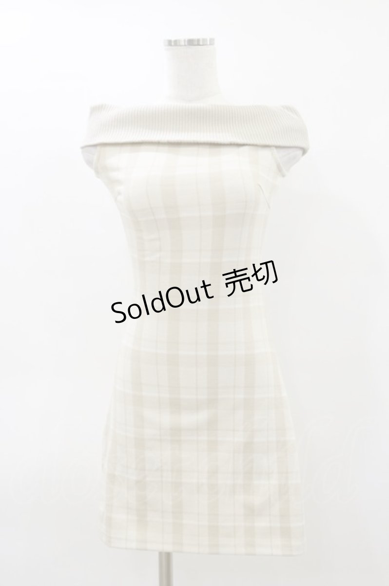 画像1: EATME / Backカットアウトチェックワンピース Free ベージュ H-26-03-12-071-LO-OP-NS-ZH (1)