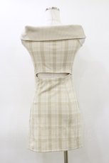 画像2: EATME / Backカットアウトチェックワンピース Free ベージュ H-26-03-12-071-LO-OP-NS-ZH (2)