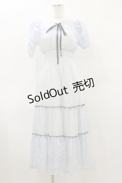 画像1: An MILLE / ドットロングワンピース Free サックス/ブラック H-26-03-12-077-EL-OP-NS-ZH