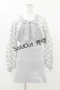 画像1: Bubbles / ボレロニットワンピース Free サックス H-26-03-12-078-CA-OP-NS-ZH