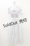 An MILLE / ギンガムチェックロングワンピース Free グレー H-26-03-12-080-EL-OP-NS-ZH