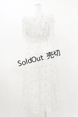 画像2: An MILLE / シャーリングロングワンピース Free 白/ブラック H-26-03-12-081-EL-OP-NS-ZH