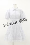 Bubbles / シアーチェックワンピース M ブルー H-26-03-12-083-CA-OP-NS-ZH