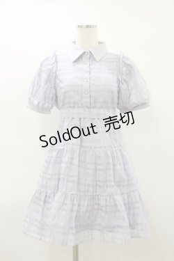 画像1: Bubbles / シアーチェックワンピース M ブルー H-26-03-12-083-CA-OP-NS-ZH