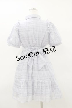画像2: Bubbles / シアーチェックワンピース M ブルー H-26-03-12-083-CA-OP-NS-ZH