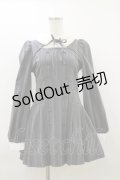 Bubbles / ファーカラープリーツワンピース S グレー H-26-03-12-084-CA-OP-NS-ZH