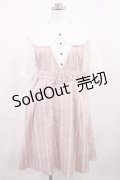 DearMyLove / ストライプワンピース L ピンク H-26-03-12-1008-EL-OP-NS-ZH